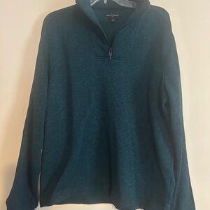 Banana Republic Teal Green Zip Up Sweater with High Collar